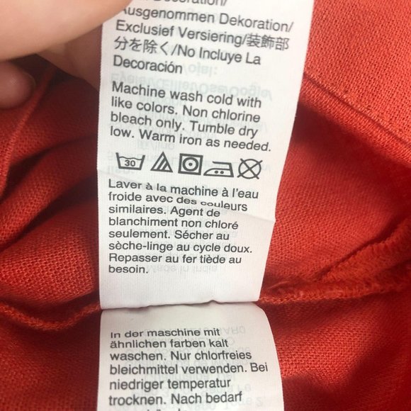J. Crew NWT Coral Linen Blend Eyelet Top Sz M - Picture 9 of 9
